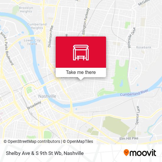 Shelby Ave & S 9th St Wb map