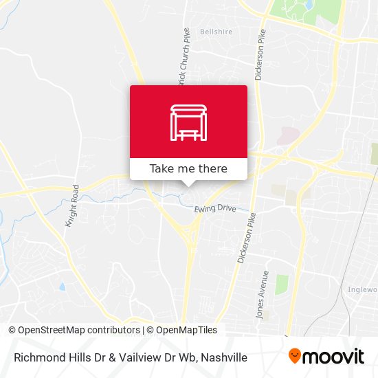 Richmond Hills Dr & Vailview Dr Wb map