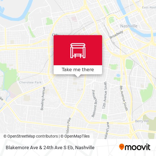 Blakemore Ave & 24th Ave S Eb map