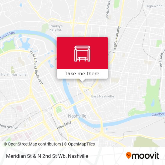 Meridian St & N 2nd St Wb map