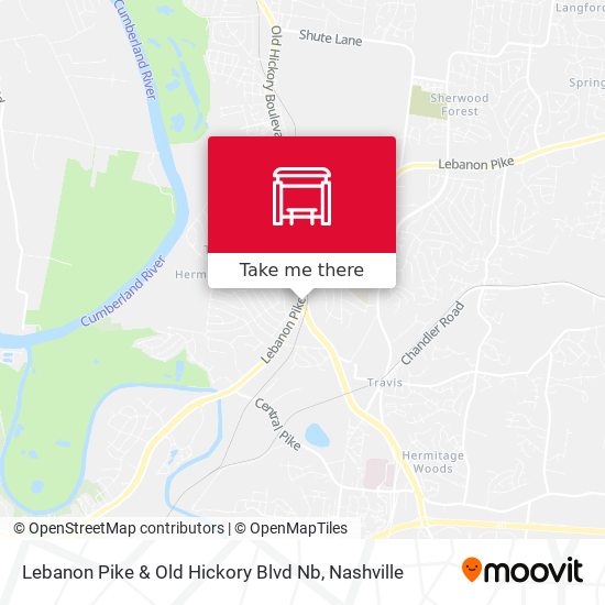 Lebanon Pike & Old Hickory Blvd Nb map