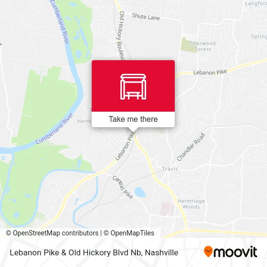 Mapa de Lebanon Pike & Old Hickory Blvd Nb