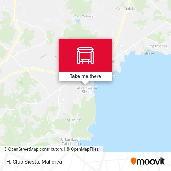 H. Club Siesta map