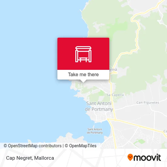 mapa Cap Negret
