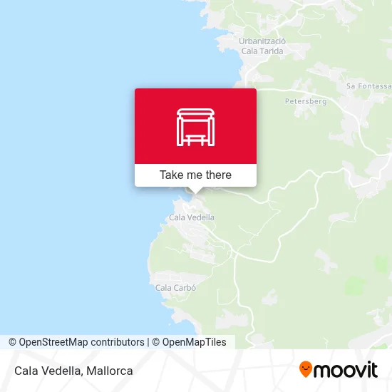 Cala Vedella map