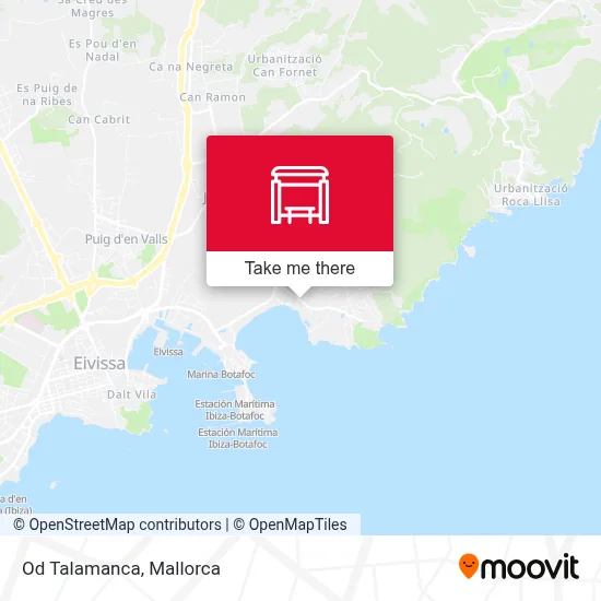 Od Talamanca map