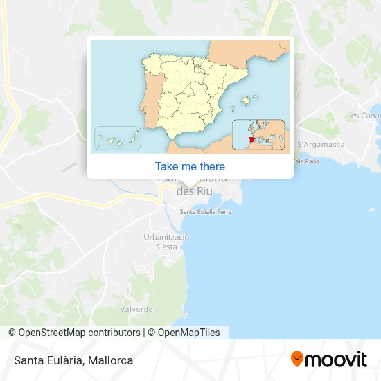 Santa Eulària map