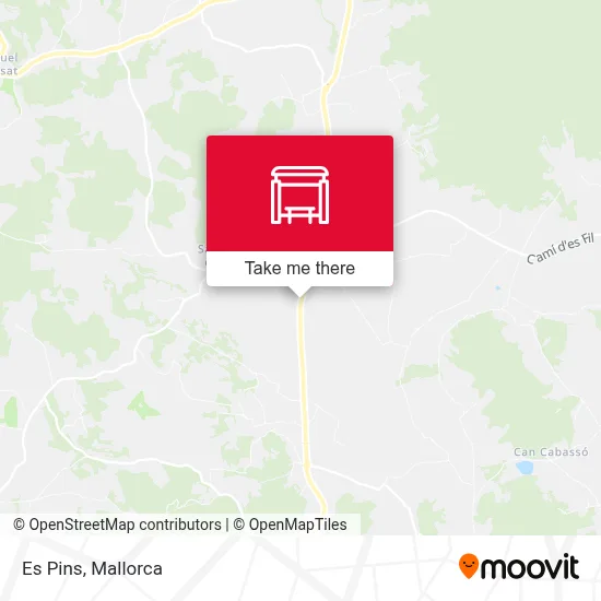 mapa Es Pins