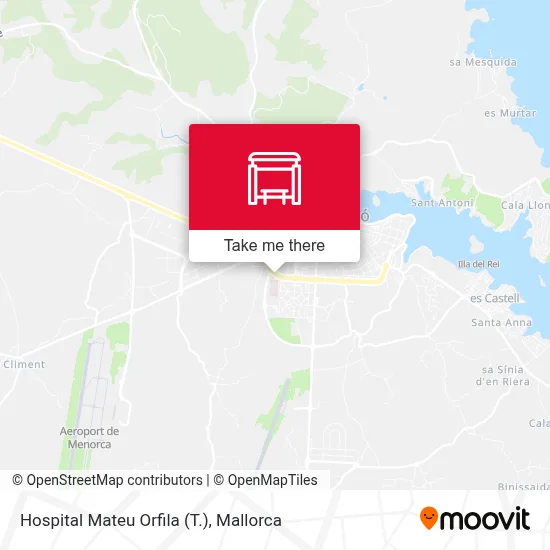 Hospital Mateu Orfila (T.) map