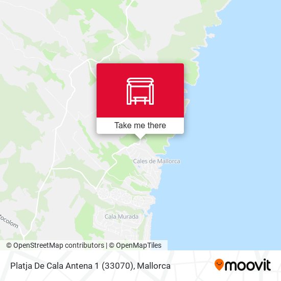 mapa Platja De Cala Antena 1 (33070)