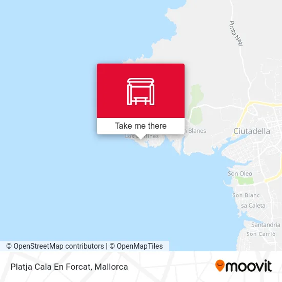 Platja Cala En Forcat map