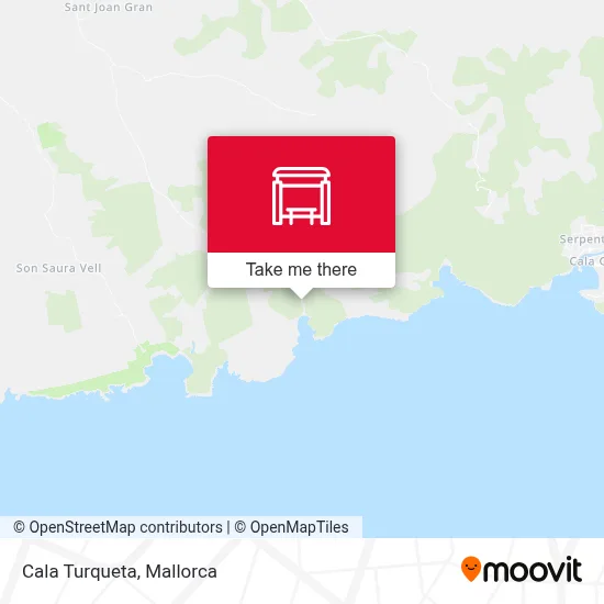 Cala Turqueta map