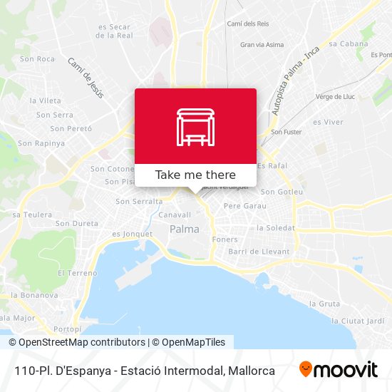 110-Pl. D'Espanya - Estació Intermodal map