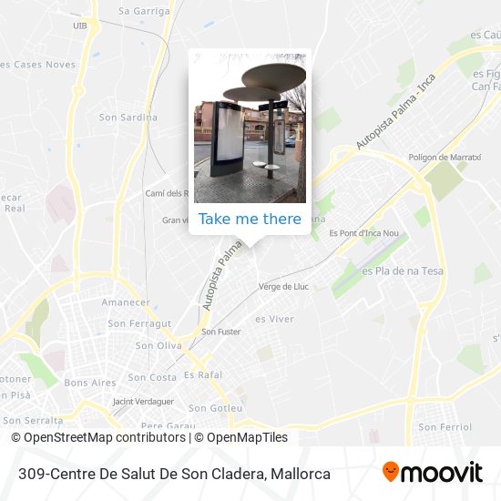 309-Centre De Salut De Son Cladera map