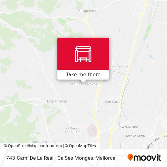mapa 743-Camí De La Real - Ca Ses Monges