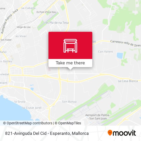 821-Avinguda Del Cid - Esperanto map
