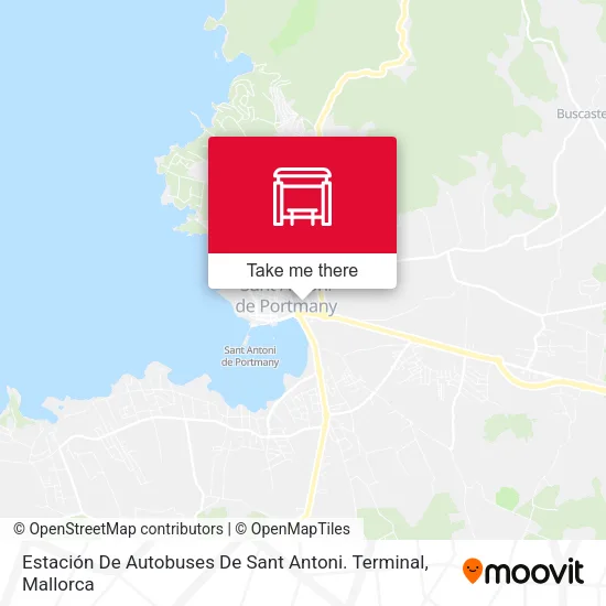 Estación De Autobuses De Sant Antoni. Terminal map