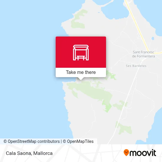 Cala Saona map