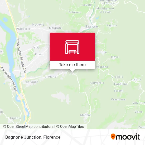 Bagnone Junction map
