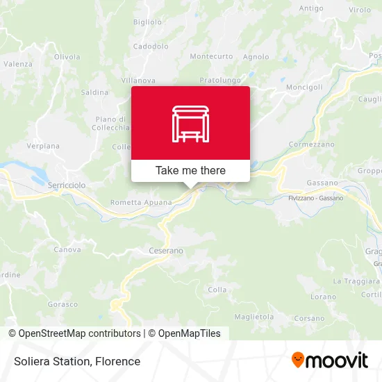 Soliera Station map