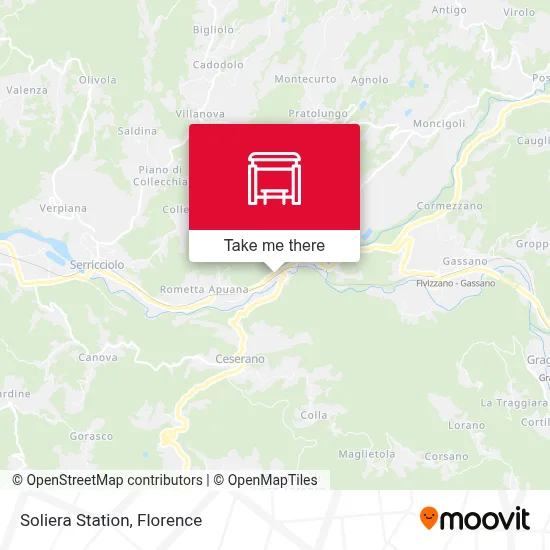 Soliera Station map
