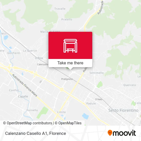 Calenzano Casello A1 map