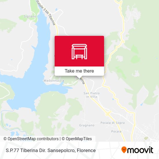 S.P.77 Tiberina Dir. Sansepolcro map
