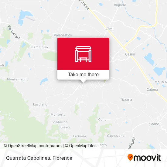 Quarrata Capolinea map