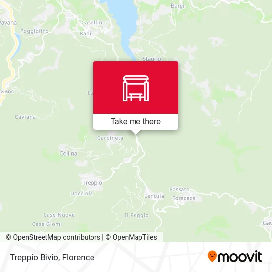 Treppio Bivio map