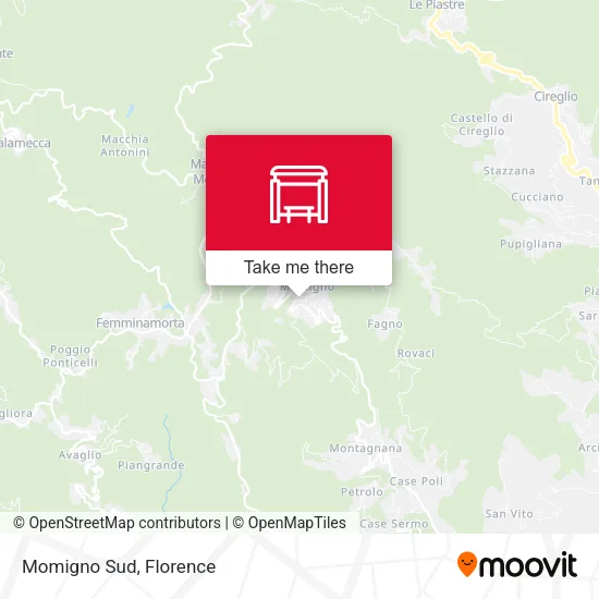 Momigno Sud map