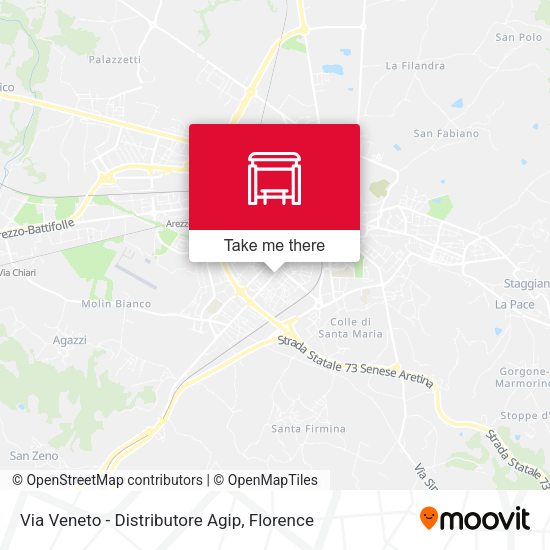 Via Veneto - Distributore Agip map