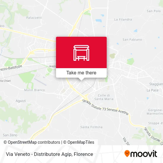 Via Veneto - Distributore Agip map