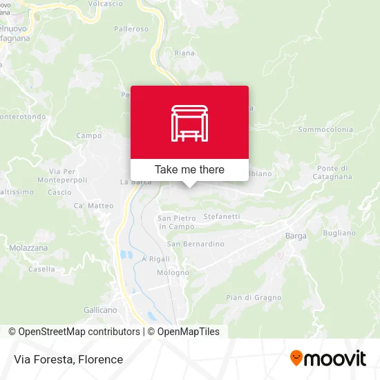 Via Foresta map