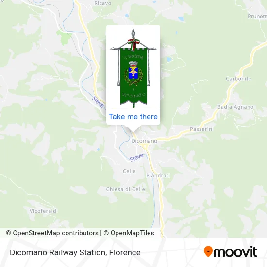 Dicomano Railway Station map