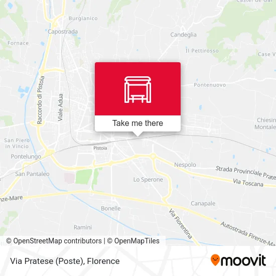 Via Pratese (Poste) map