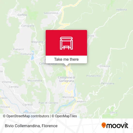 Bivio Collemandina map