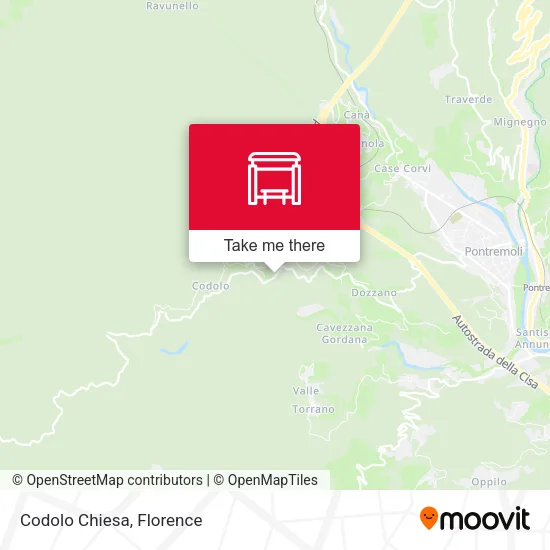 Codolo Chiesa map