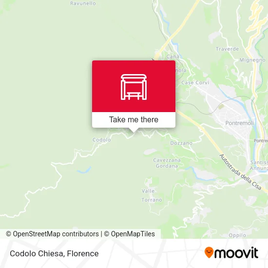 Codolo Chiesa map