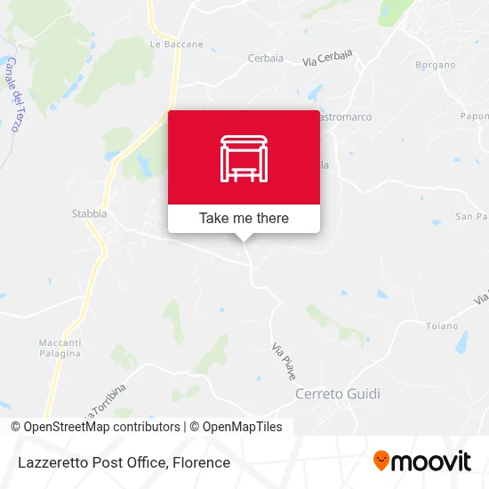 Lazzeretto Post Office map