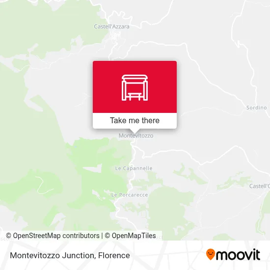 Montevitozzo Junction map