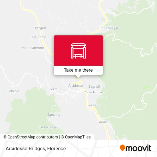 Arcidosso Bridges map