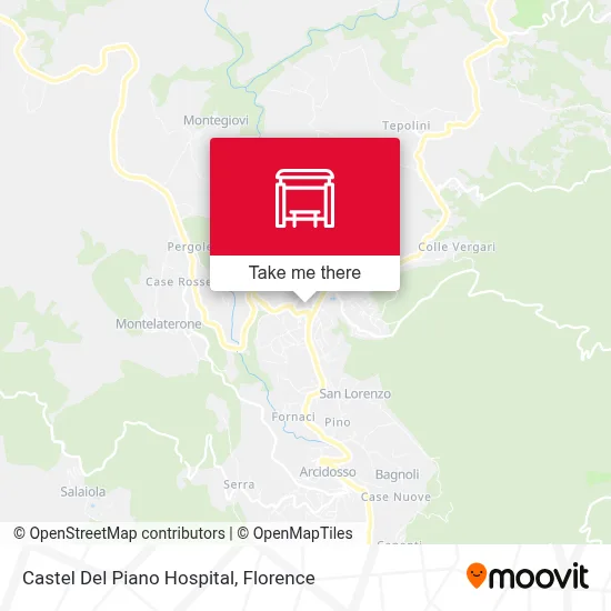 Castel Del Piano Hospital map