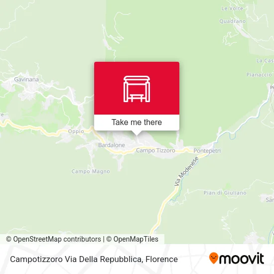 Campotizzoro Via Della Repubblica map