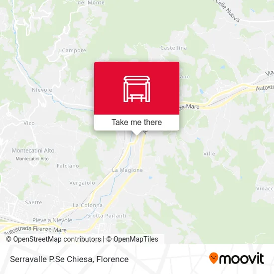 Serravalle Church map