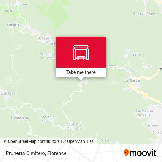 Prunetta Cimitero map