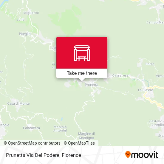 Prunetta Via Del Podere map