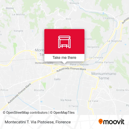 Montecatini T. Via Pistoiese map