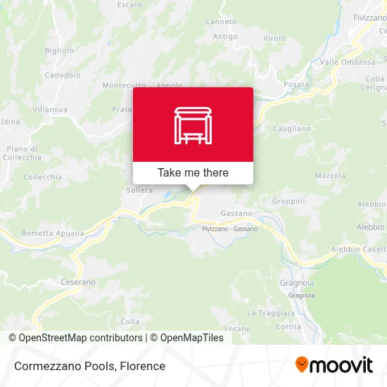 Cormezzano Pools map