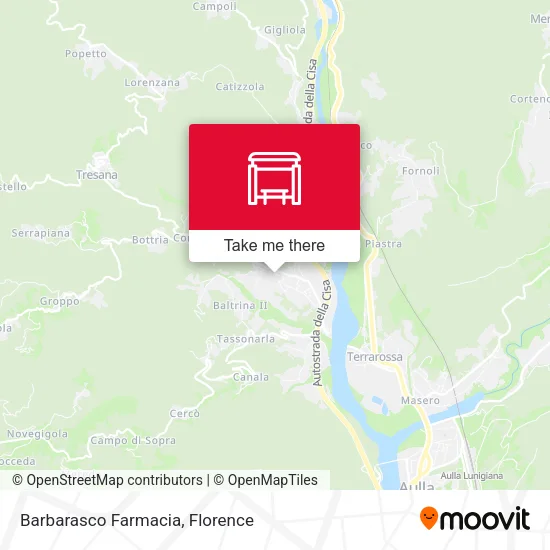 Barbarasco Farmacia map