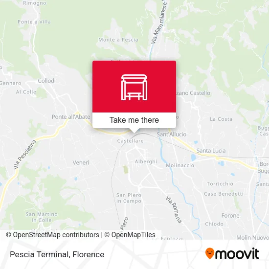 Pescia Terminal map